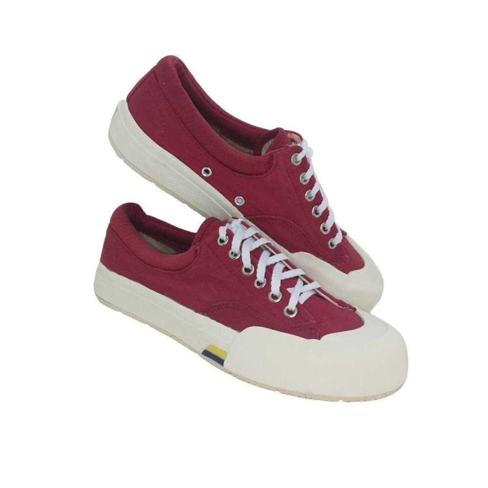 LIMITED AMERICA Womens Designer Red & White Fashion Sneakers - Size:7M